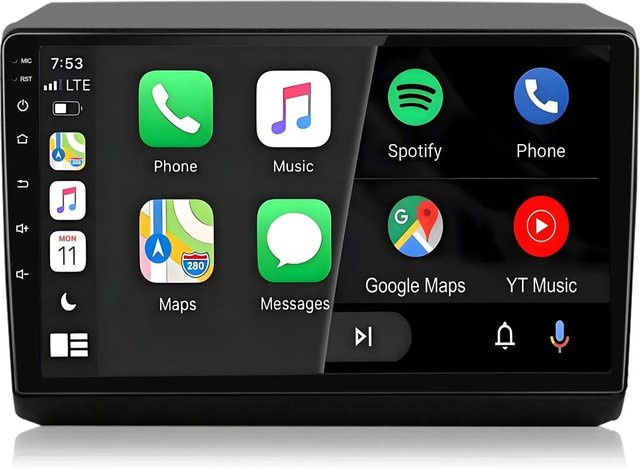 Junsun Autoradio mit Bluetooth und GPS für Fiat Ducato, Peugeot Boxer und Citroen Jumper (2011-2023), Schwarz, 9.0 Zoll - Bild 1