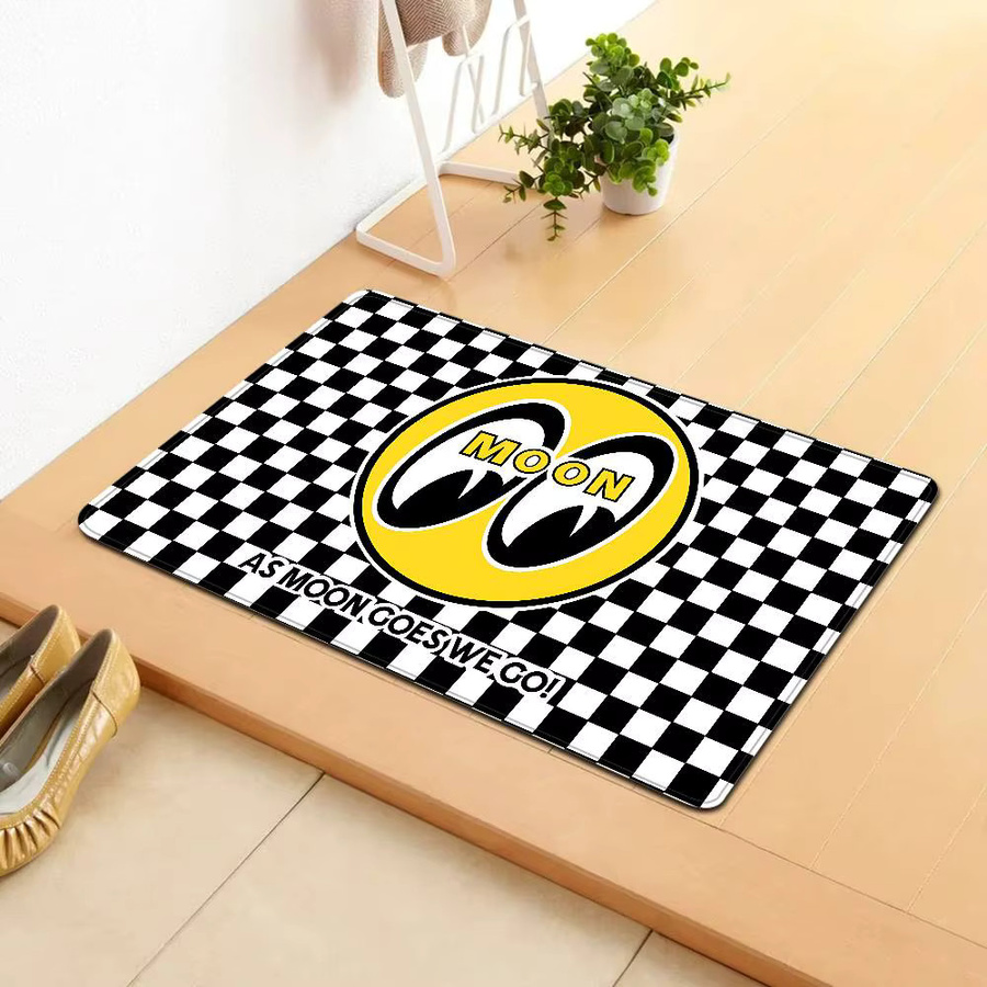 JDM-MOON-EYES Rutschfester Flurteppich im Retro-Checkerboard-Design, Waschbar, Mehrfarbig, B/T: 60 x 40 cm - Bild 5