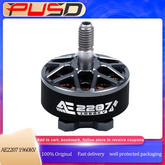 AxisFlying AE2207 V2 Bürstenloser Motor 1860KV 1960KV 4-6S Lipo mit 5mm Welle in Schwarz für 5 Zoll FPV Drohnen - Bild 1