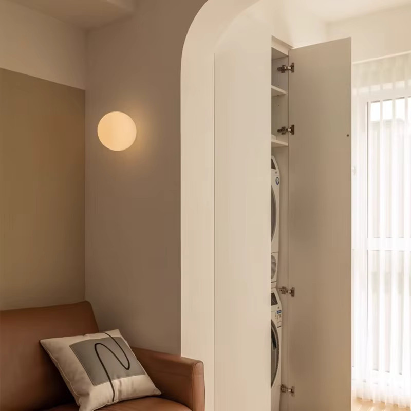 CETANT LED Wandleuchte Nordic Design mit Glas-Kugel in Weiß für Badezimmer, Flur, Balkon und Schlafzimmer - Bild 4