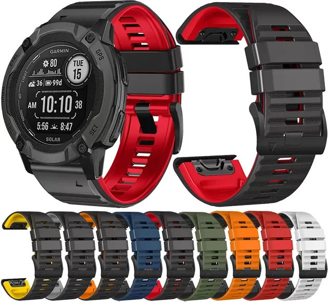 QCTOG Uhrenarmband Silikon, Schwarz, Unisex - Bild 1