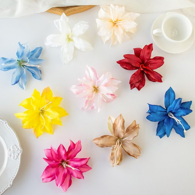 Yusheng Künstliche Lilien aus Seide in Pink und Multicolour für Hochzeit, Garten und Dekoration - Bild 1