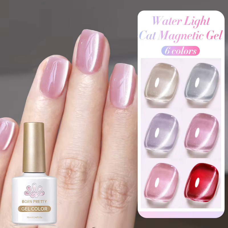 Born Pretty Water Light Cat Magnetic Gel Polish, 6 x 10 ml, Semi Permanent - Bild 2