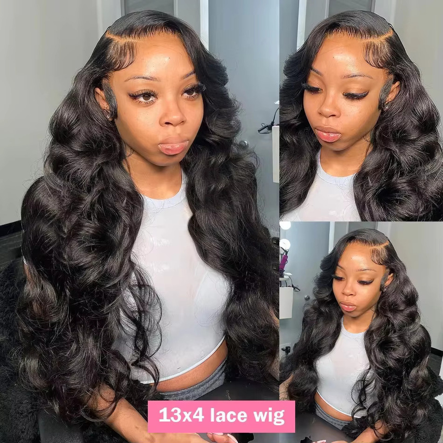 Body Wave Glueless Drawstring 360 Full Lace Wig Water Wave Echthaarperücke, Damen - Bild 5