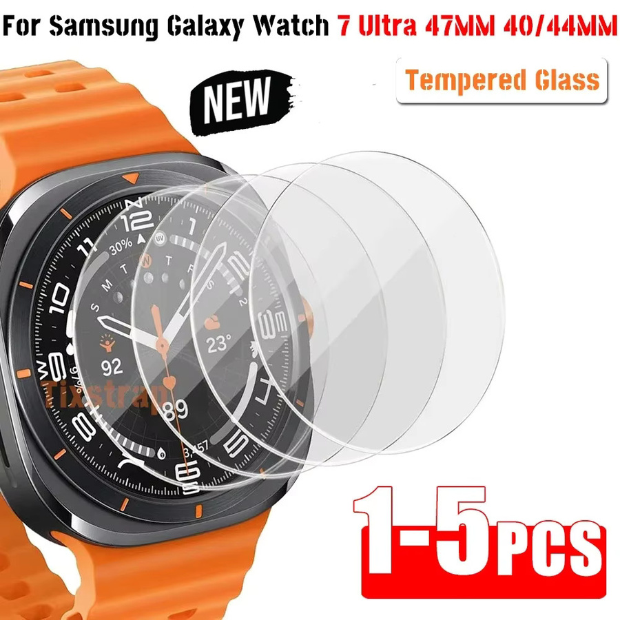 CAOWTAN Displayschutz aus gehärtetem Glas für Samsung Galaxy Watch 7 Ultra und Watch7 40/44 mm, transparent - Bild 2