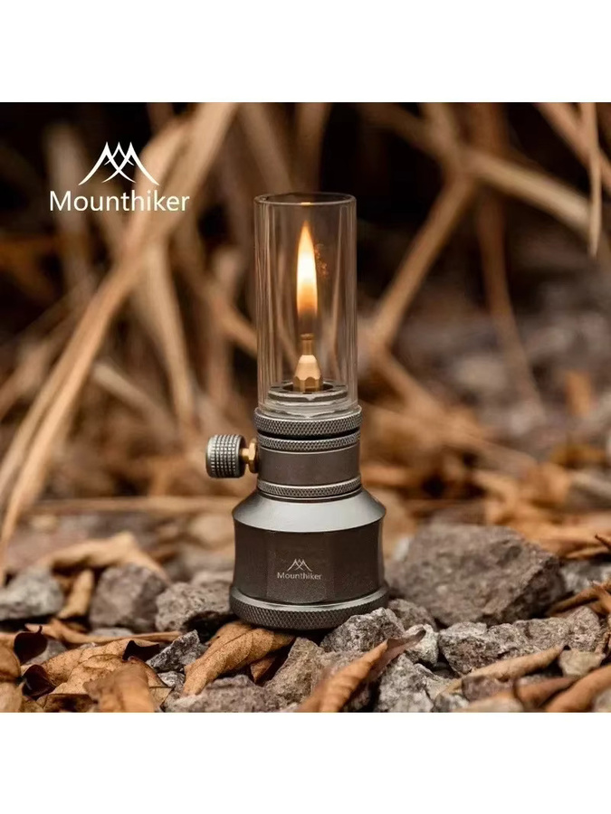 Mounthiker Retro Gas-Ambiente-Licht Set für Camping und Outdoor mit warmweißem Licht und Glas-Design - Bild 3