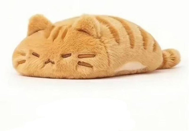 Yiran Health & Beauty Kawaii Faulkatze Plüsch-Begleiterpuppe, 13cm, Braun - Bild 1