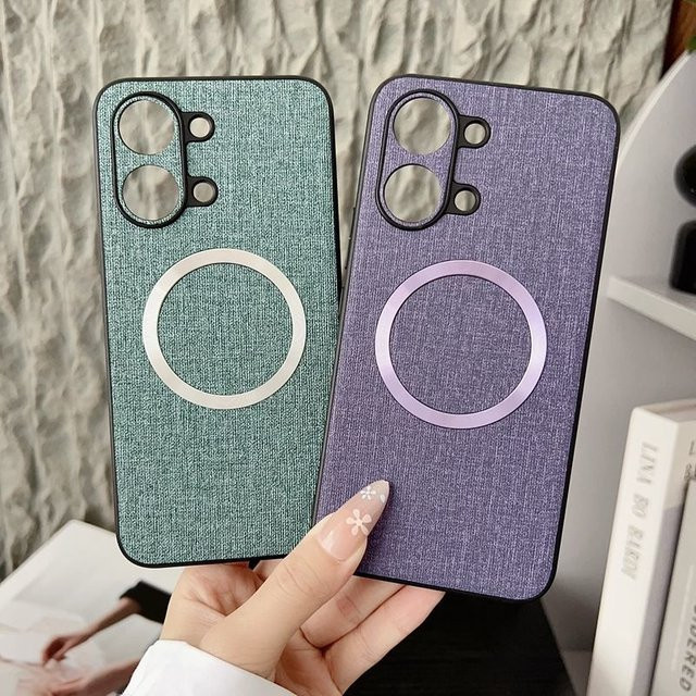 Luxuriöse Business-Schutzhülle mit geflochtener Textur für Xiaomi POCO X8 Pro Max F8 Ultra M8 Pro, magnetisch und stoßfest, Blau - Bild 1