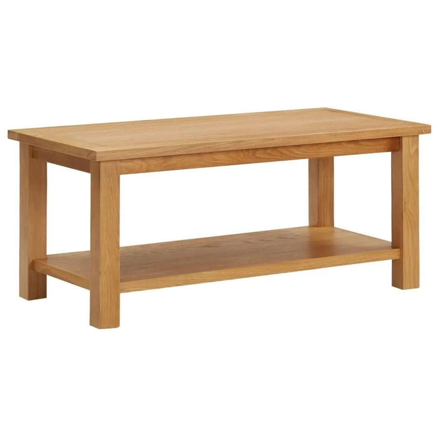 vidaXL Couchtisch aus Eiche Massivholz in Dunkelbraun, rustikaler Couchtisch, B/T/H: 90 x 45 x 40 cm - Bild 2