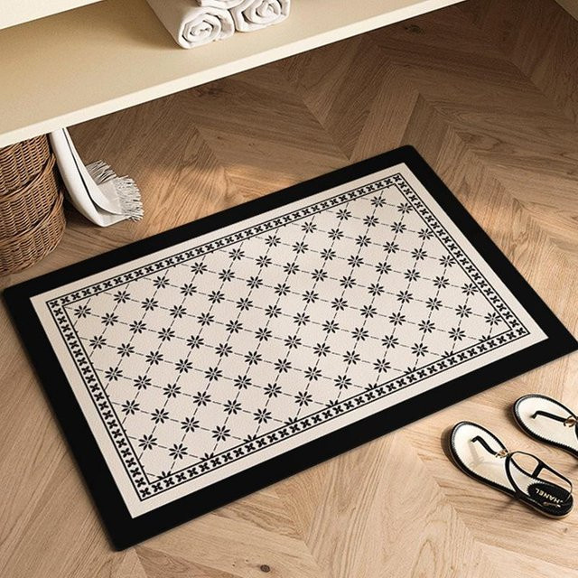 Rutschfeste Badezimmermatte aus Kieselgur von Yiran Furniture, schnelltrocknend und waschbar, Mehrfarbig, B/T: 60 x 40 cm - Bild 1