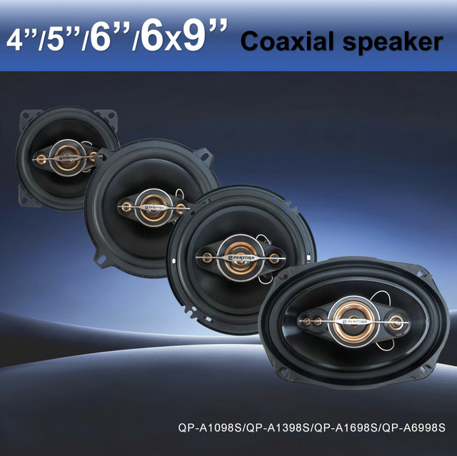 Q-PERTORS HiFi Full-Range Auto-Koaxiallautsprecher mit Hochtönern in Schwarz - Bild 1