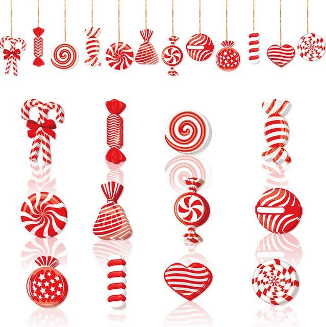 joy-enlife Weihnachts Anhänger aus Papier in Rot für Weihnachtsbaum und Neujahr als Geschenke Tags - Bild 1