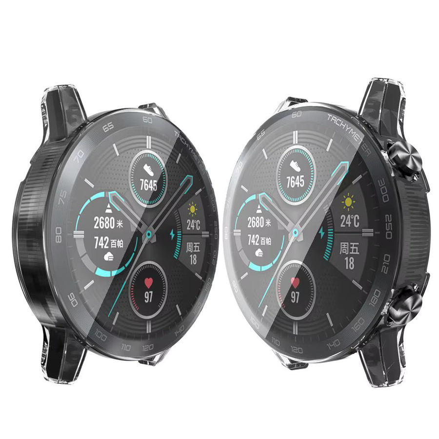 Displayschutzhülle Honor Magic Watch 2 46mm, Soft TPU, Schwarz - Bild 3