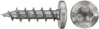 Fischer PowerFast II Spanplattenschraube aus Edelstahl mit Halbrundkopf und Torx-Antrieb, Farbe: Silber, Durchmesser: 3,5 mm, Länge: 12,0 mm - Bild 1