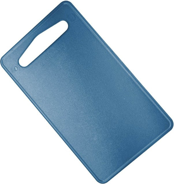 Fackelmann Schneidebrett aus Kunststoff mit Griff in Blau, B/H: 24 x 14 cm - Bild 1