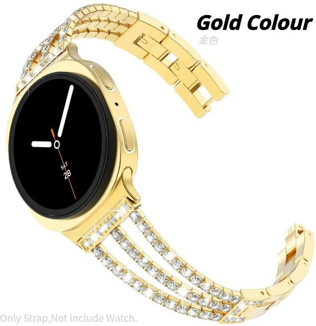 XIAOLU Uhrenarmband Edelstahl, Gold, Diamant, Kristall, Damen - Bild 1
