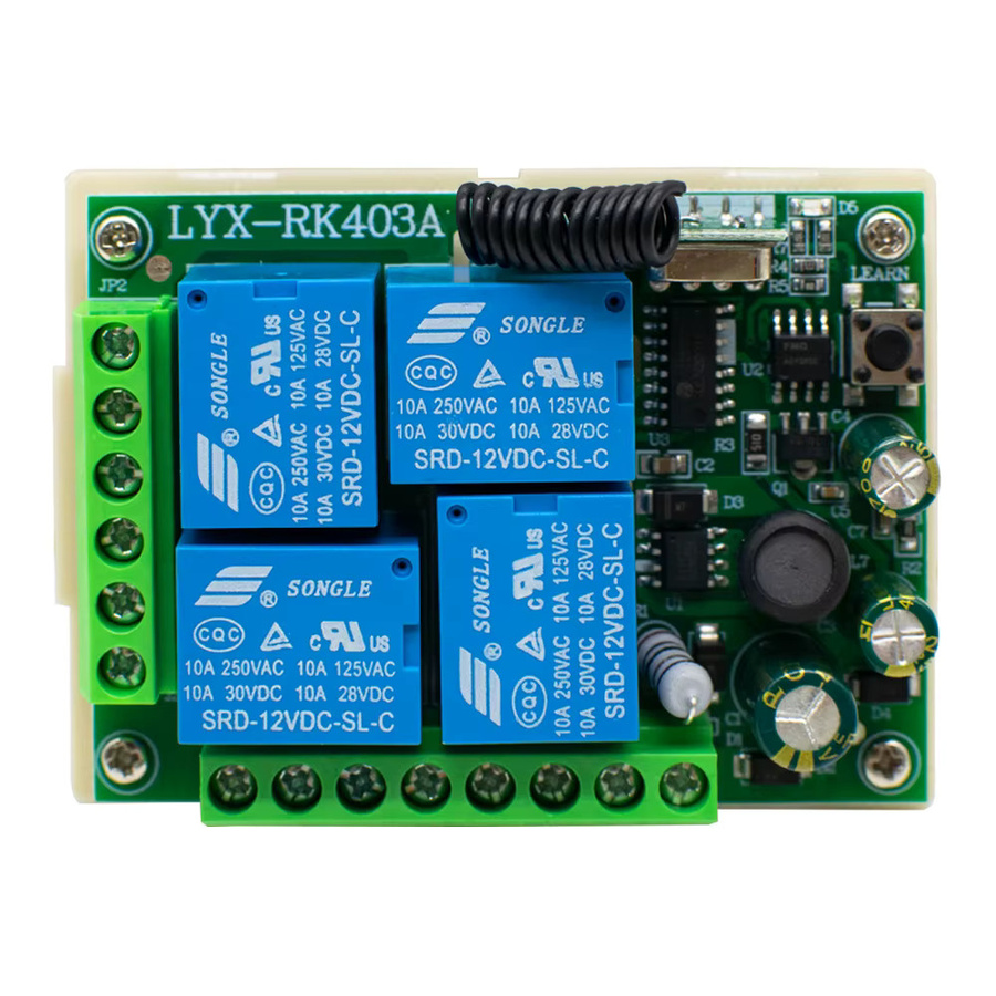 Scimagic-RC RF Wireless Fernbedienung Schalter 433MHz mit 4CH Relais für Garagentore, Lampen und Türzugangssysteme (30A, AC 110V-240V) - Bild 3