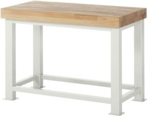 Rau Schwerlastwerkbank aus Stahl und Holz, Mehrfarbig, B/T/H: 125 x 70 x 90 cm - Bild 1