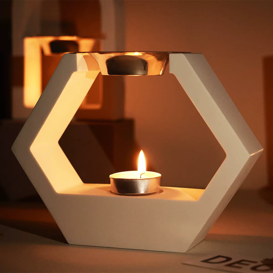 UDOCOOL Silikonform für DIY Ätherisches Öl Diffusion und Kerzenhalter aus Beton oder Keramik, Weiß, Quadratisch - Bild 2