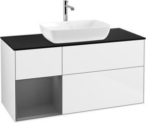 V&B Waschtischunterschrank Finion in Weiß lackiert, Breite: 120 cm, Tiefe: 50,1 cm, Höhe: 50,1 cm - Bild 1