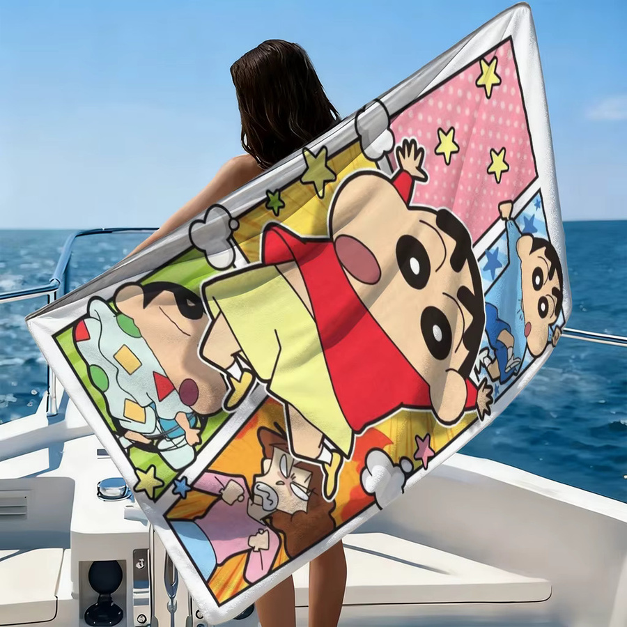 52TOYS Shin-chan Strandtuch aus Mikrofaser, schnelltrocknend, Mehrfarbig - Bild 4