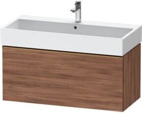 Duravit Waschtischunterschrank D-Neo braun matt, wandhängend, 1 Auszug, B/T: 98,4 x 44,2 cm - Bild 1