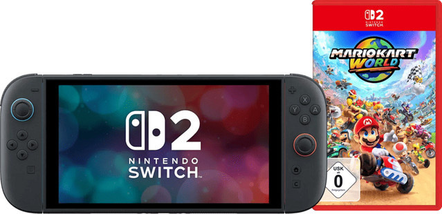 Nintendo Switch 2 Handheld Konsole in Schwarz inklusive Mario Kart World - Bild 1