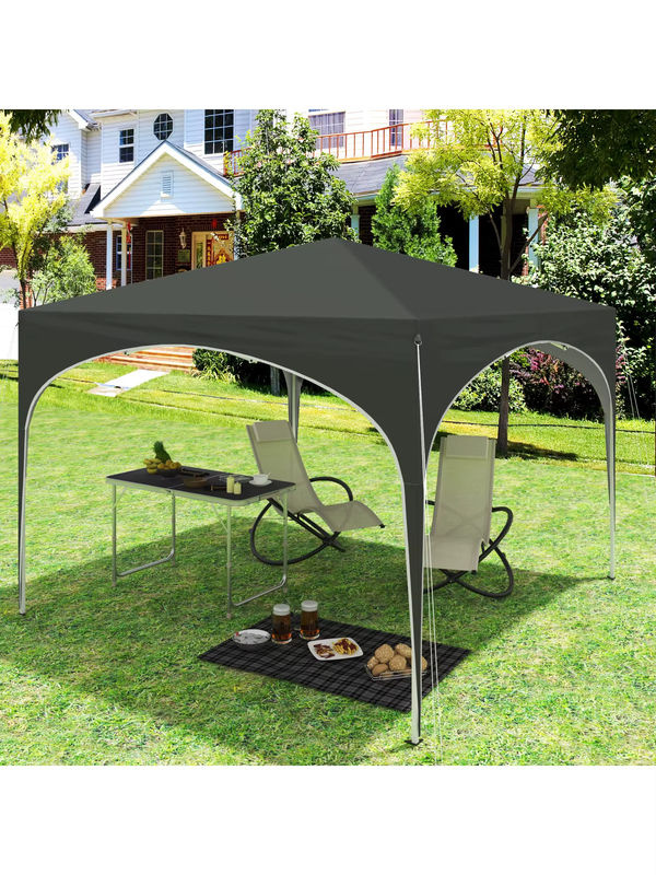 WOLTU Gartenpavillon Pop-Up Partyzelt mit Halbkreisdach, wasserdicht und zusammenklappbar, beige, B/T: 300 x 300 cm, Höhe: 260 cm - Bild 4