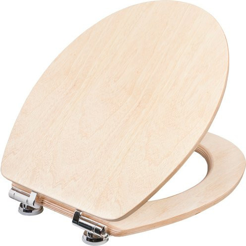 Cornat WC-Sitz LIGNA aus Echtholz, oval, braun mit Softclose-Funktion und Quick-Release, B/T/H: 47,5 x 38,7 x 2,0 cm - Bild 1