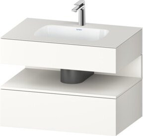 Duravit Einbauwaschtisch-Möbel-Set Qatego in Weiß Matt, B/T/H: 80 x 55 x 60 cm - Bild 1