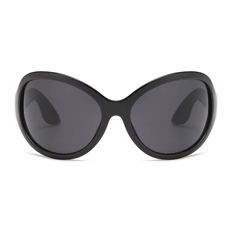 Glazzy Wrap-Ovalbrille für Damen, Vollrand, schwarz, grau - Bild 2