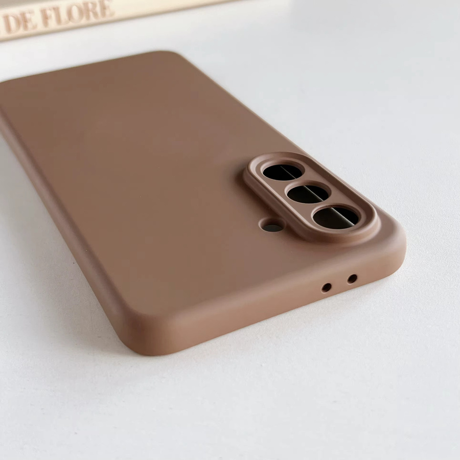 Samsung MagSafe Magnethülle aus flüssigem Silikon für Galaxy S25 S24 S23 S22 Ultra Plus A56 A16 A55 A54 in Brown - Bild 1