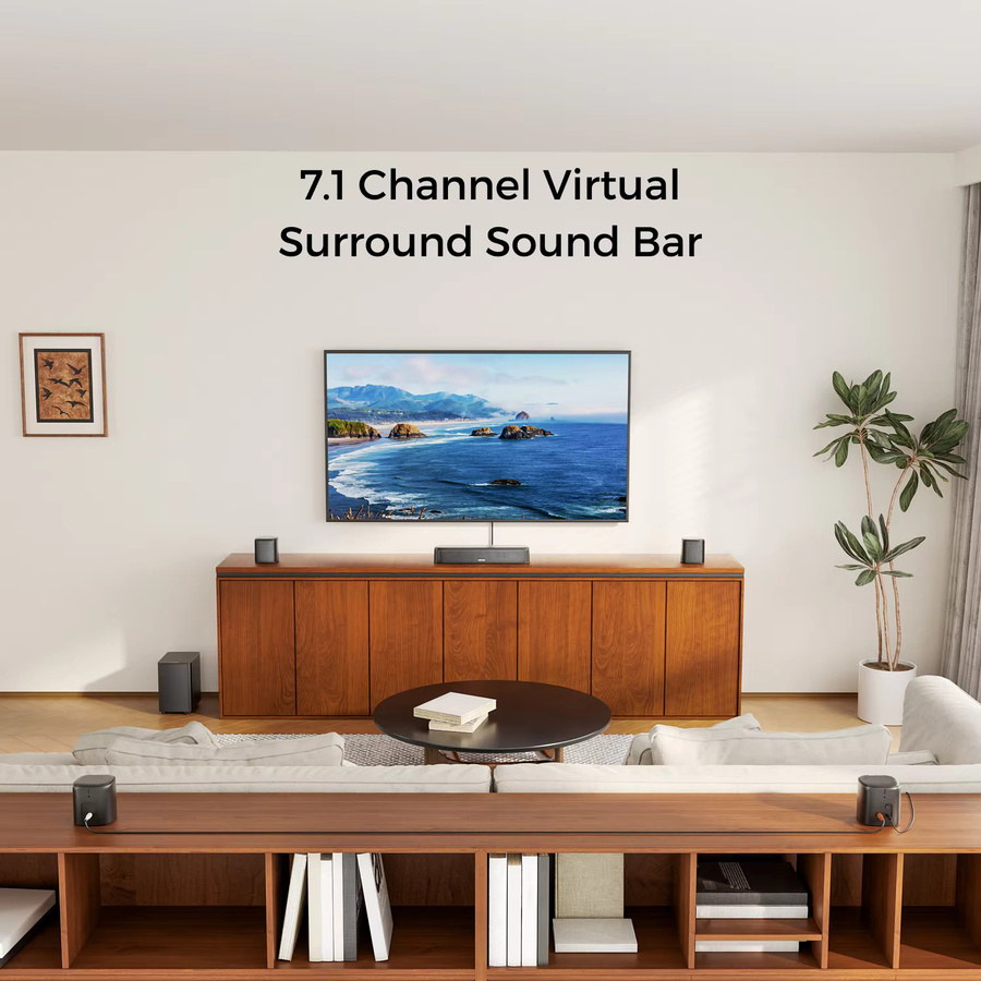 ULTIMEA 7.1-Kanal Soundbar-System in Schwarz mit 4 Surround-Lautsprechern und App-Steuerung für dein Heimkino-Erlebnis - Bild 2