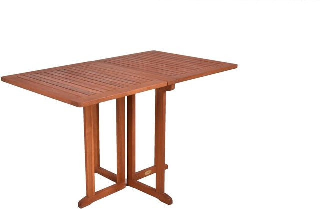 DELUKE Gartentisch ANGERS aus Eukalyptusholz, klappbar, rechteckig, Natur, B/T/H: 120 x 70 x 73 cm - Bild 1