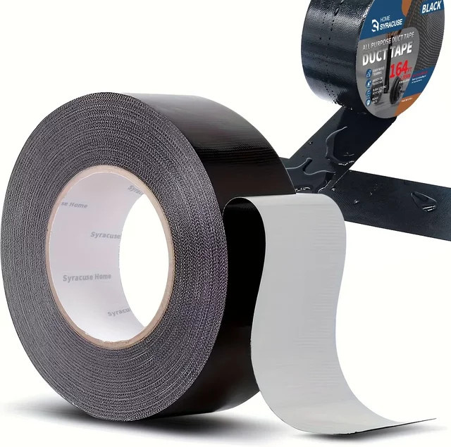 Schwarzes Gewebe-Klebeband auf Stoffbasis für Reparaturen an Elektrogeräten, Fahrrädern und Planen - Bild 1