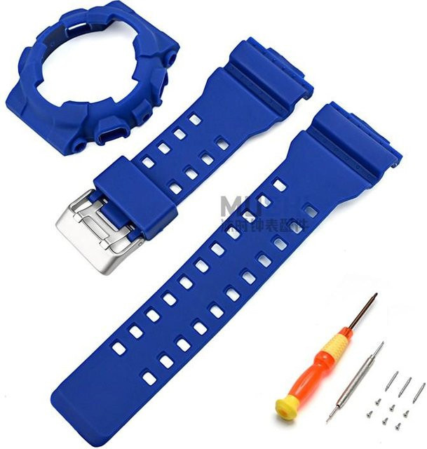 Casio Uhrenarmband Silikon, Schwarz, Herren - Bild 1