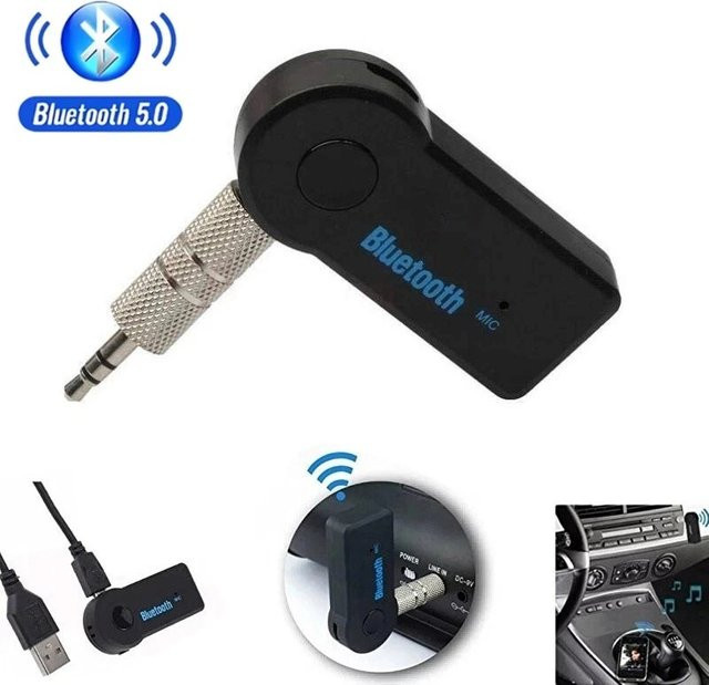 VORILYNEX 2-in-1 Bluetooth 5.0 Adapter als Sender und Empfänger mit 3,5-mm-Klinkenstecker in Schwarz - Bild 1
