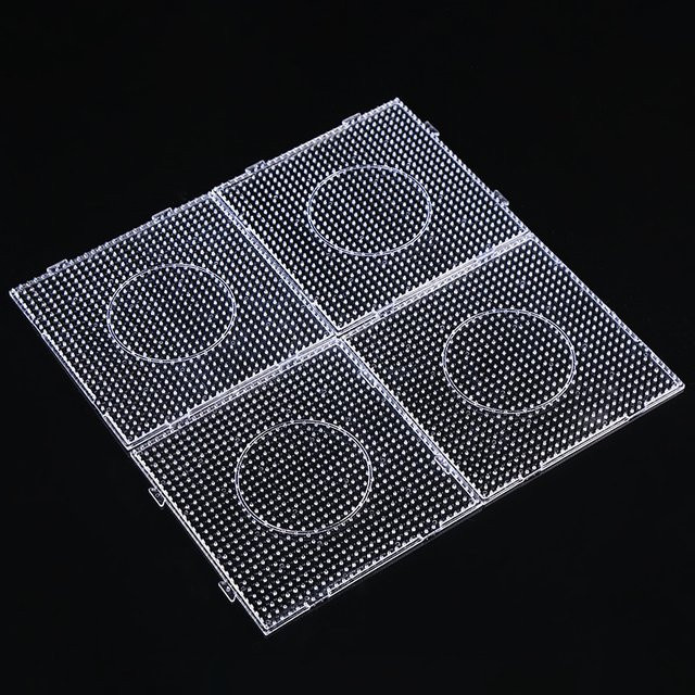 4 Stück Bügelperlen Bügelplatten, Quadratisch, Transparent, DIY-Material Vorlage - Bild 1