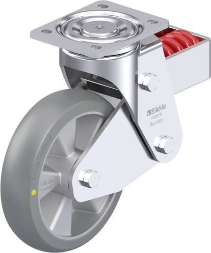 Blickle LHF-ALTH 200K-AS-CO Stahlblech-Lenkrolle in Silber/Grau mit 200 mm Rad-Durchmesser und 800 kg Tragfähigkeit - Bild 1