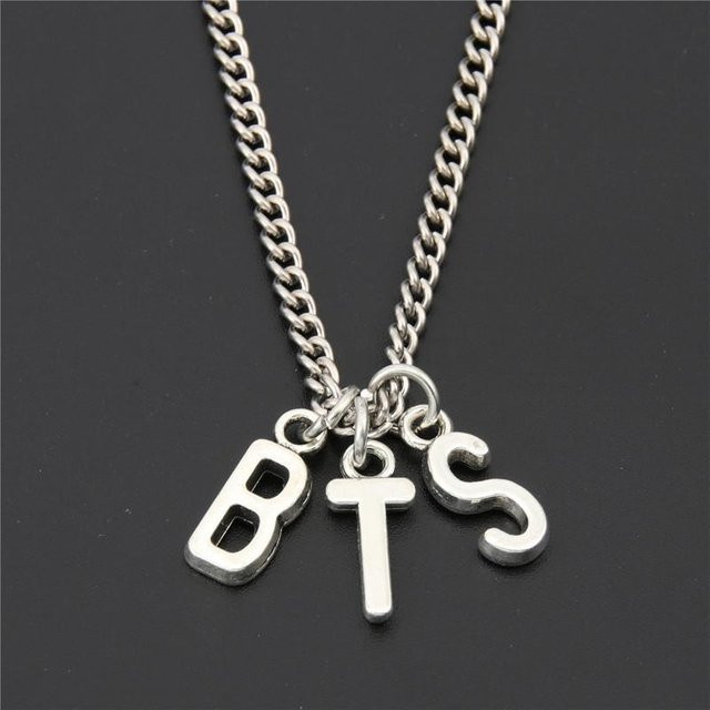 BTS Anhänger Halskette, Edelstahl, Silber, Unisex - Bild 1
