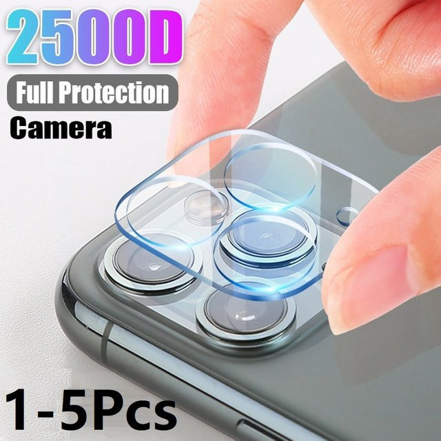 3D Kameraobjektiv Rückseite Schutz aus gehärtetem Glas für Apple iPhone 15 14 13 12 11 Pro Max Plus, transparent - Bild 1