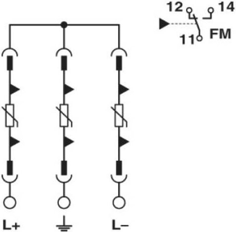 Phoenix Contact 1033725 VAL-MS 1500DC-PV/2+V-FM Überspannungsschutz-Ableiter - Bild 1