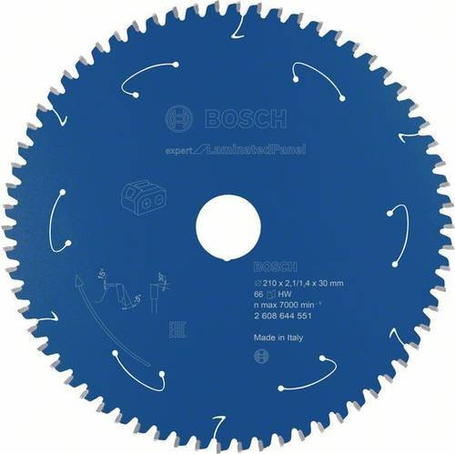 Bosch Expert Kreissägeblatt für beschichtete Paneele mit 66 Zähnen, Durchmesser: 210 mm, Carbide Tipped, Blau - Bild 1