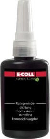 E-COLL Rohrgewindekleber schwarz, mittelfest und hochviskos, 50 g - Bild 1