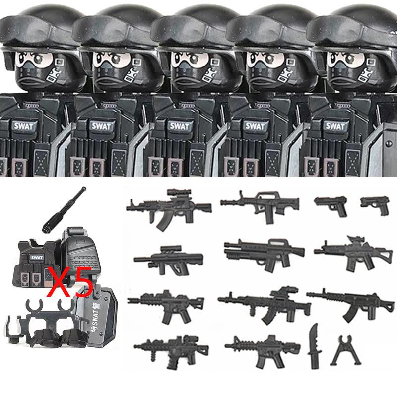 Linyi toy Stadtgebiet Polizei Spezialeinheiten Swat Figuren Gebäude - Bild 2