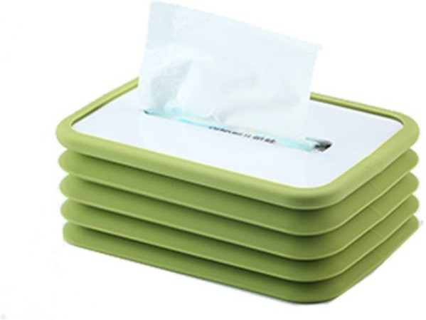 Leuchtende Papierhandtuchbox für den Schreibtisch in Grün mit automatischer Abwärtskompression und geräuschloser Kernloser Rollenpapierbox aus Kunststoff - Bild 1