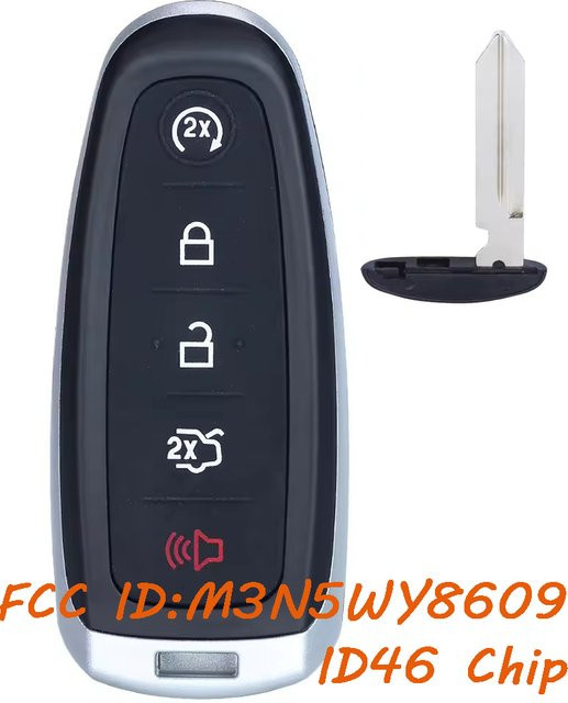 DIYKEY Smart Prox Fernbedienungsschlüssel für Ford C-Max, Edge, Explorer, Escape, Expedition, Taurus mit ID46 Chip, Schwarz - Bild 1