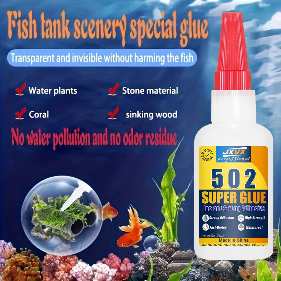 5er-Pack 502 Super Strong Klebstoff für Aquarien und Aquascaping, transparent, für Metall, Kunststoff, Acryl, Keramik, Glas und Gummi - Bild 5