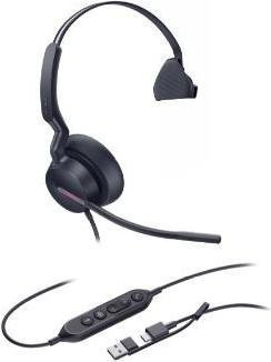 Yealink UH46 Mono Headset mit USB-C und USB-A, monaural, Schwarz - Bild 1
