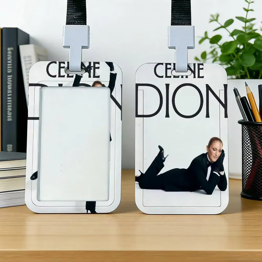 Singer C-Celine Dion Kartenhalter und Mitarbeiterkartenhülle mit Schlüsselband in Multicolour - Bild 2